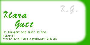 klara gutt business card